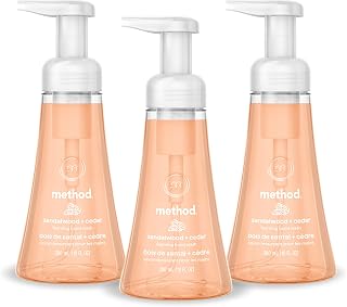 Method Foaming Hand Wash Sandalwood + Cedar Scent, 10 fl oz 3-Pack - Cruelty-Free, Paraben-Free, Recycled Bottles