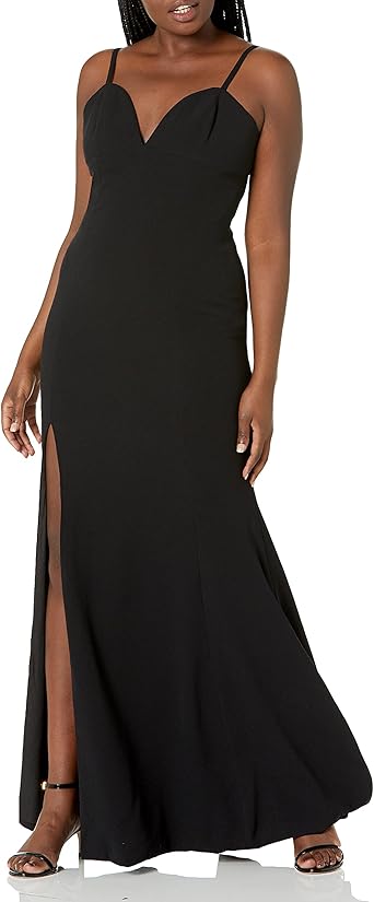 long slit gown