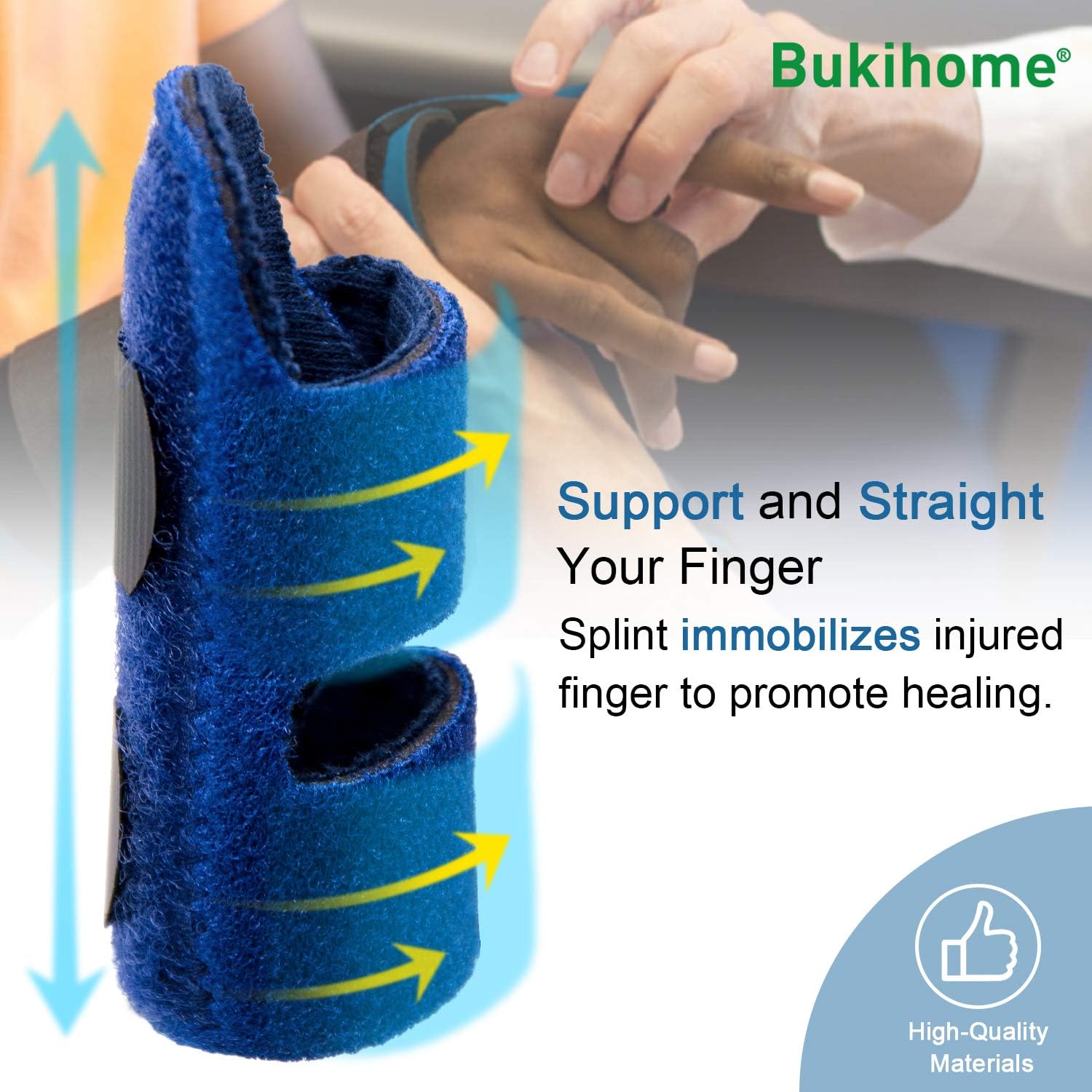 Onе-Dау Sаlе: Uр tо 80% оƒƒ Bukihome 1 PC Finger Splint, Trigger Finger Splints, Mallet Finger Brace, Finger Support and Straightener for Index, Middle, Ring Finger - Tendon Release and Pain Relief