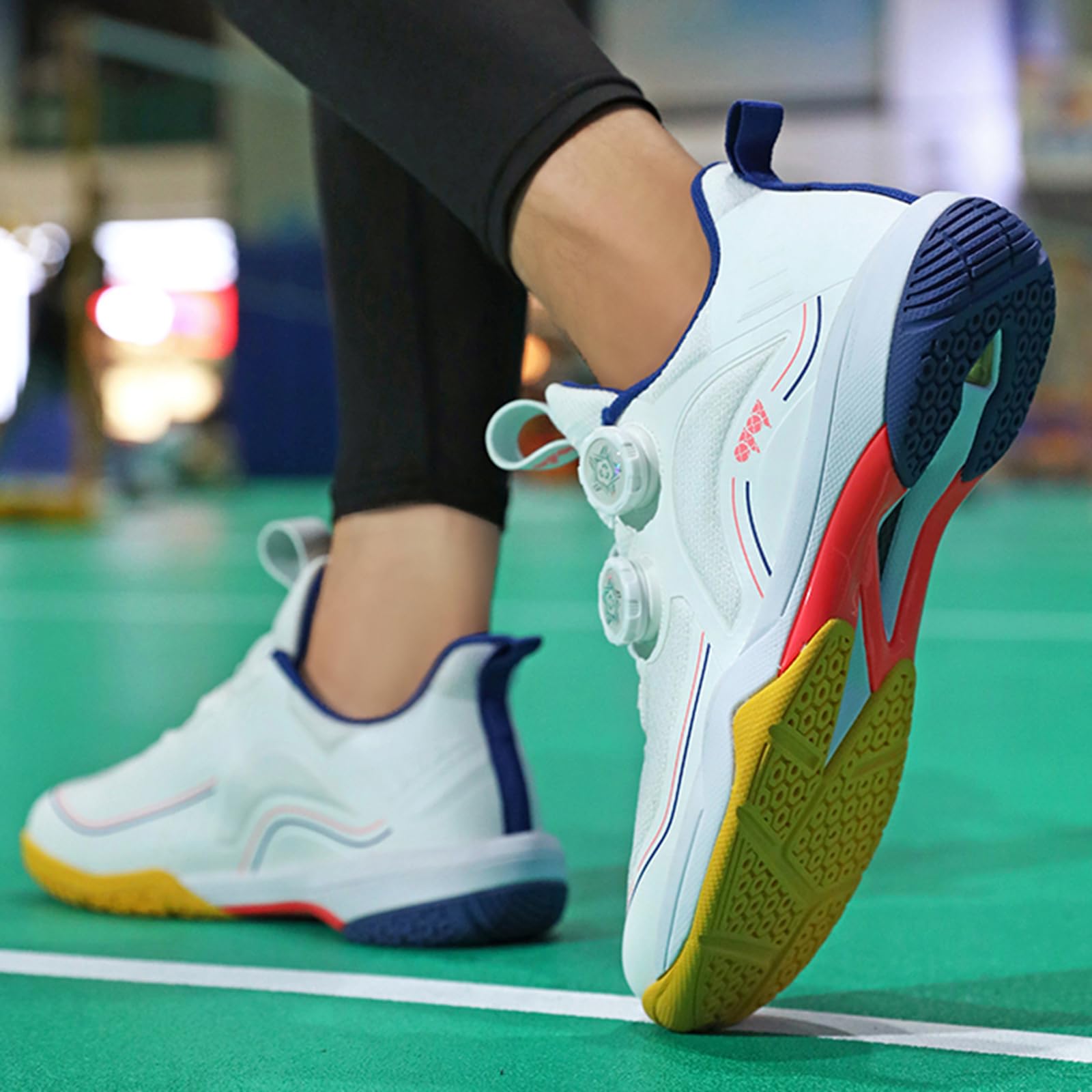 Zapatillas de bádminton/tenis de mesa con tecnología sin costuras, diseño unisex ligero, placa de carbono TPU y suela MD antideslizante, versátil