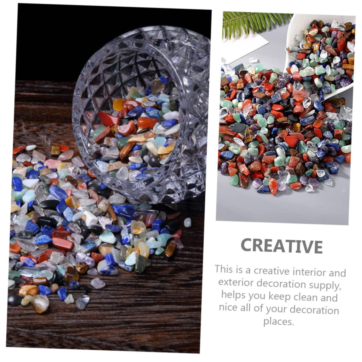GANAZONO 1 Set Natural Crystal Gravel The Gems Stones Fish Tank Plants Fish Tank Gravel Vase Gravels Flowerpot Gravels Fish Tank Ornament DIY Gravel Crystal Stone Purple