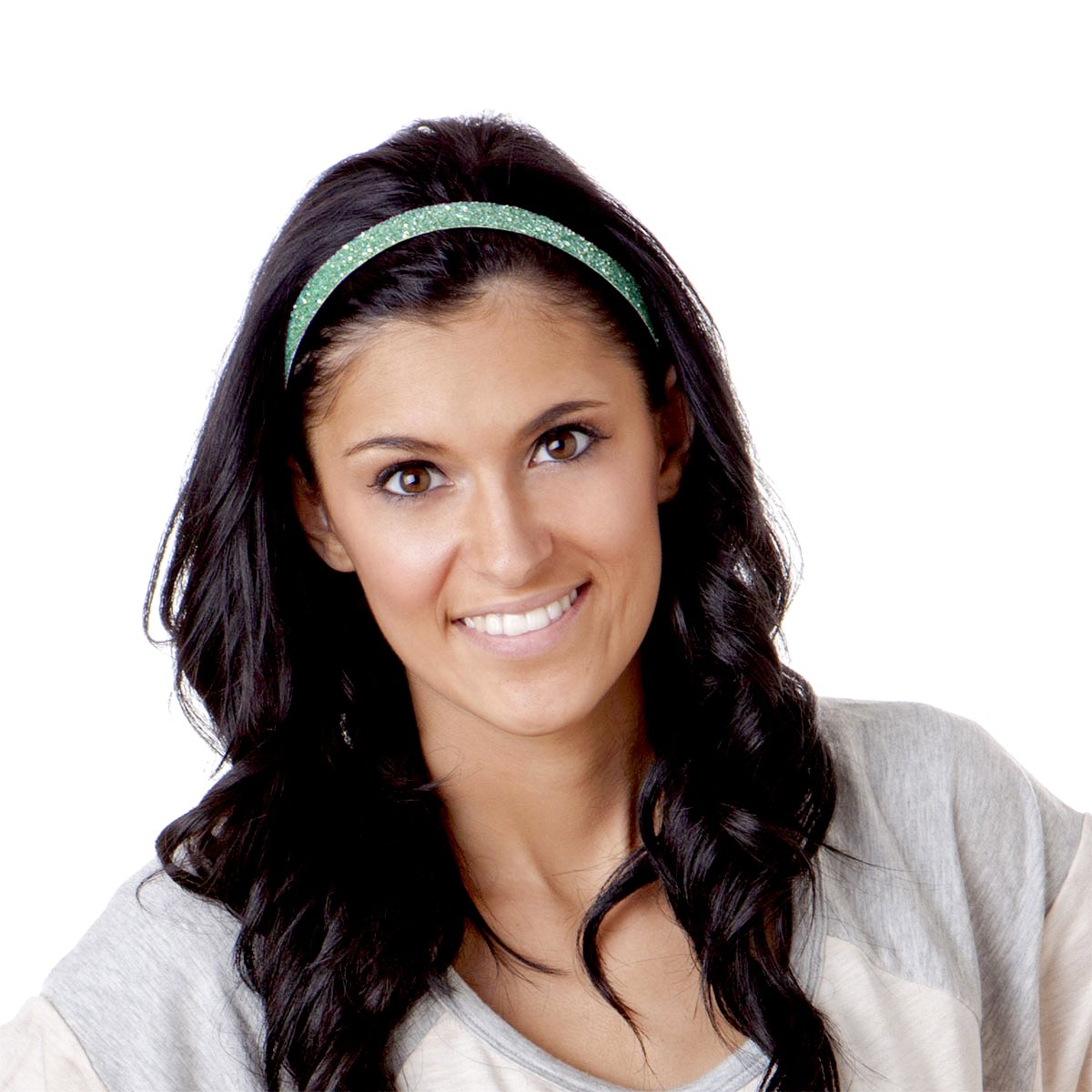 Hipsy Women's Headband Adjustable Glitter 5pk Purple, Silver, Seafoam, Gunmetal, Pink
