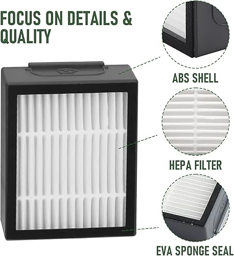 Miniatura 7 de ALSTON Filtro HEPA de repuesto 6 piezas para iRobot Roomba I E y J Series, i7 i7+Plus i3 i3+ i4 i6 i6+ i8 i8+ E5 E6 E7, filtros Roomba de alta