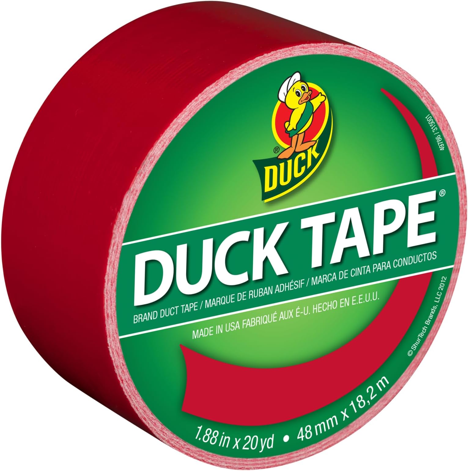 Tape Solid Colours Red. Repair, craft, personalise, decorate and educate - 48mm X 18.2m