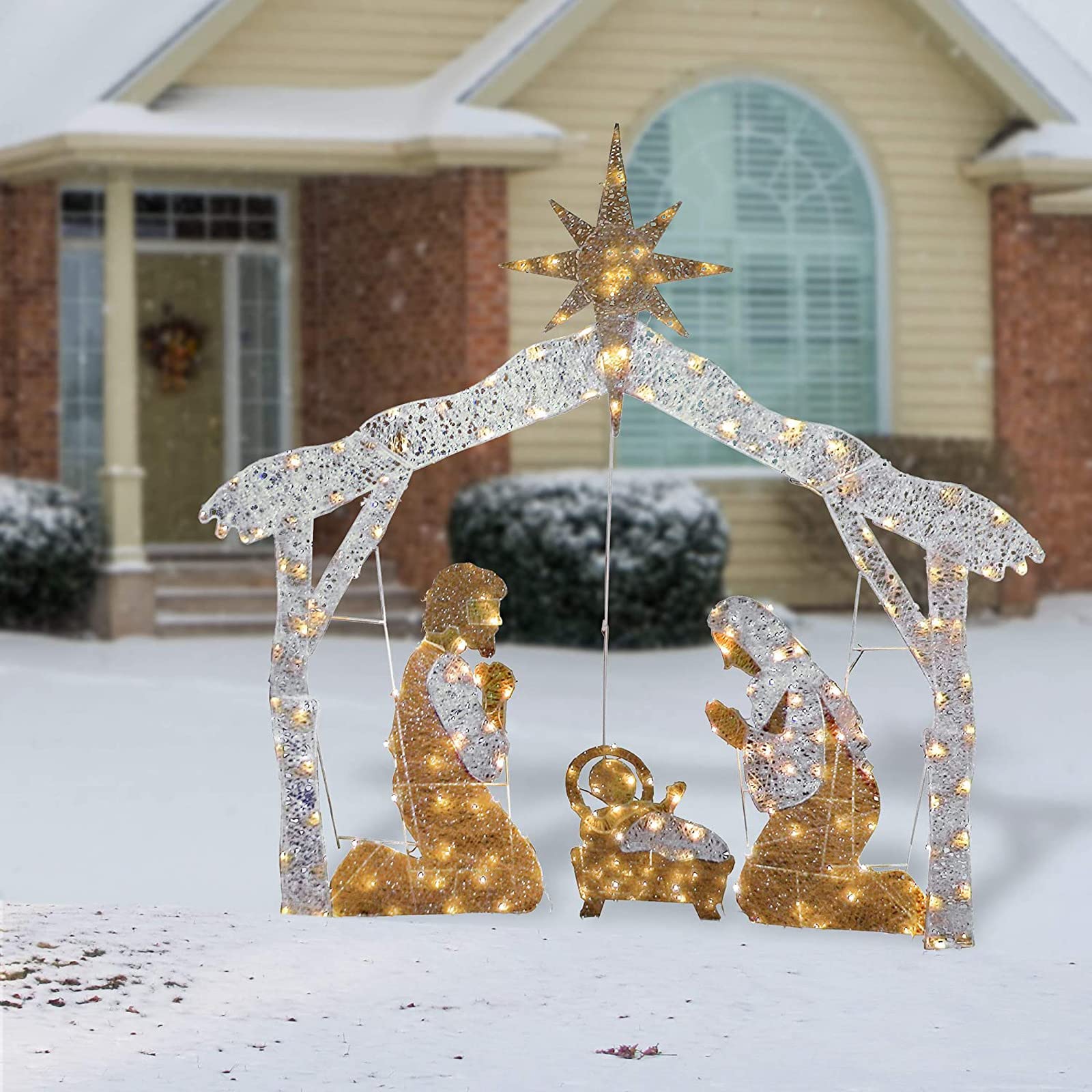 Holiday Outdoor Nativity Silhouette 1.2M Nativity Scene Rope Light