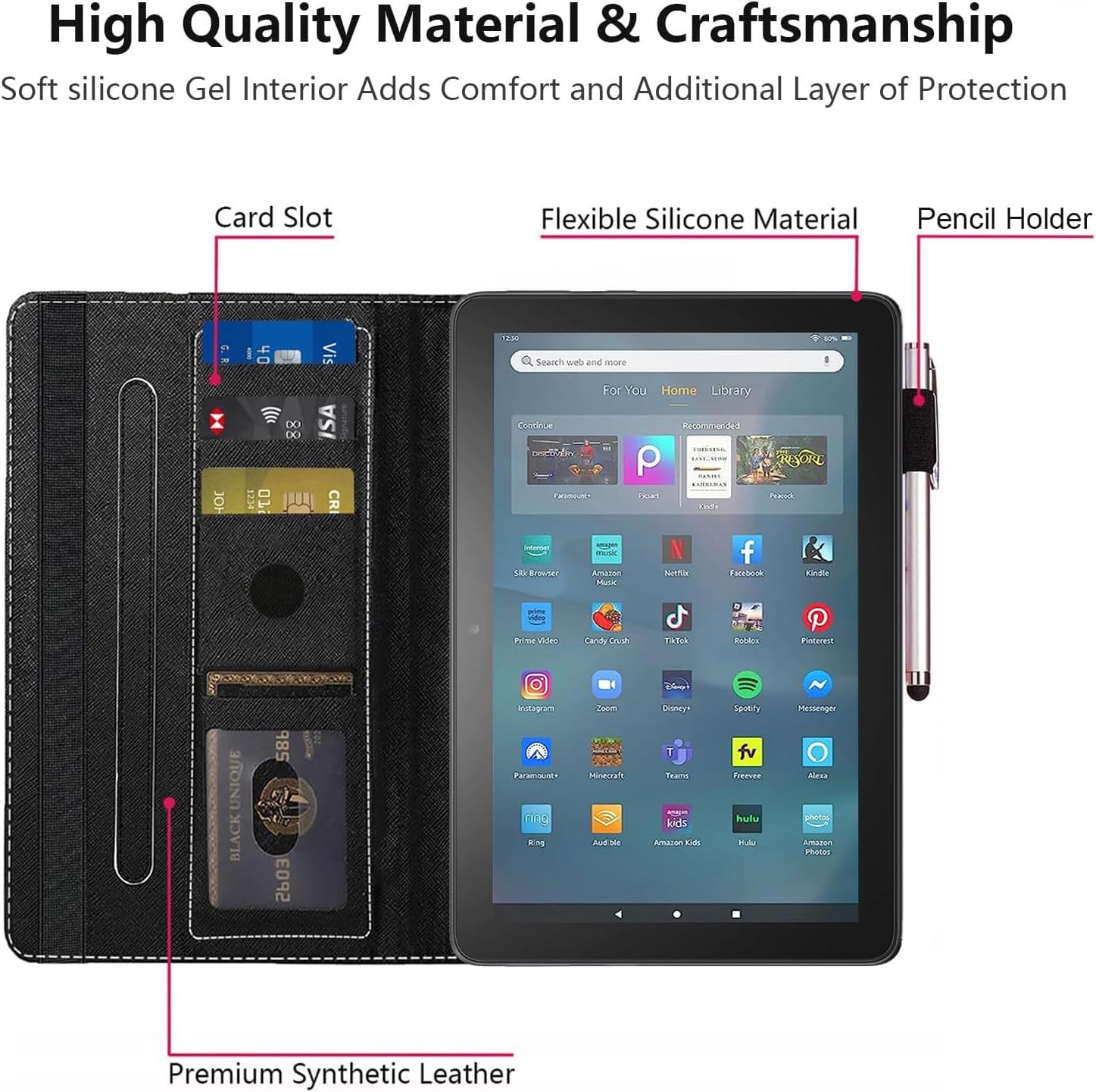 Case for All-New Amazon Fire Max 11 Tablet (13th Generation, 2023 Release) 11" - Slim PU Leather Folio Smart Cover with Auto Wake/Sleep, Bible Verse Philippians 4-13