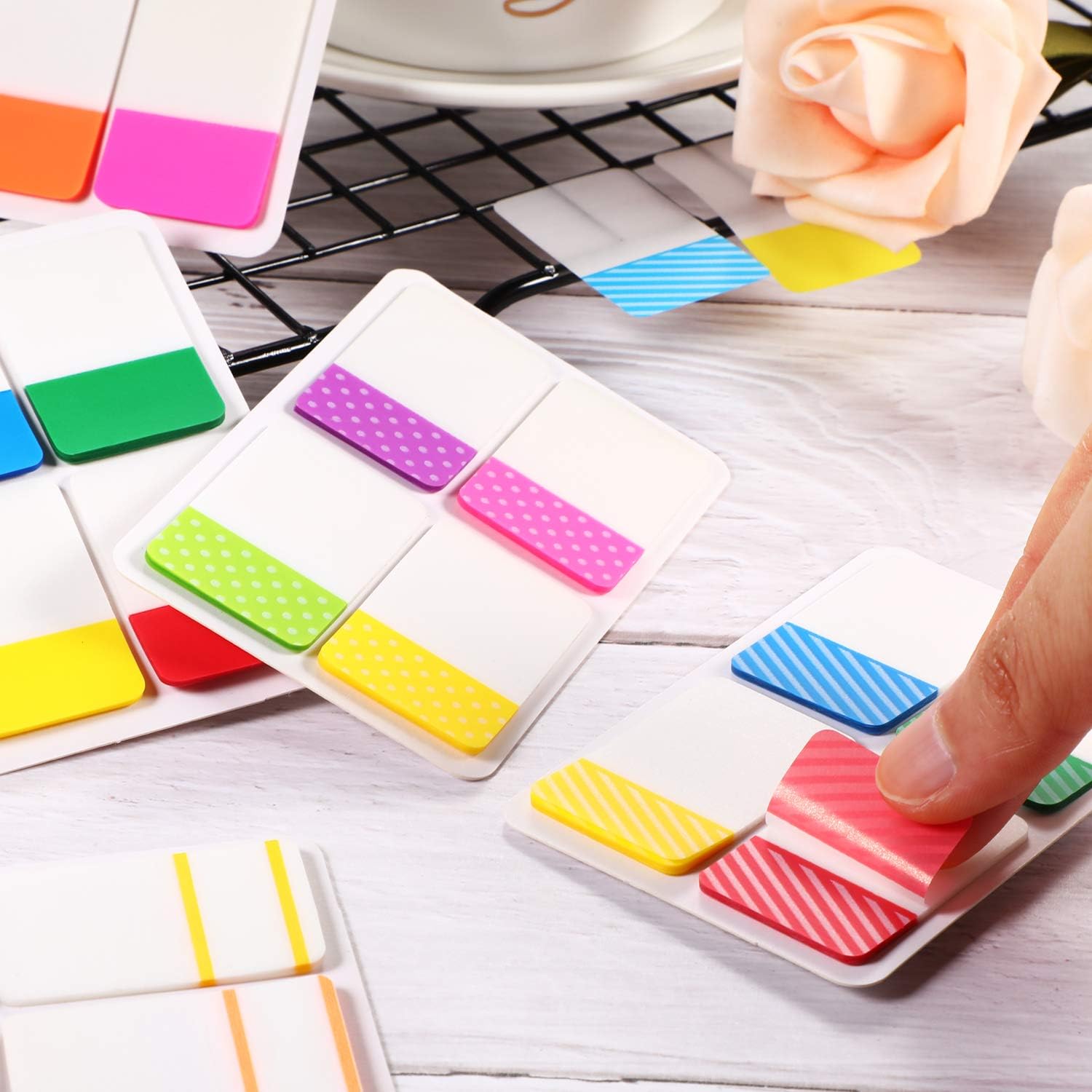 File Index Tabs Sticky Writable Flags for Labeling and Organizing Documents, Papers, Filing, Book, Folder (Style 3, 800 Pieces)