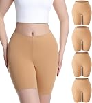 sellto 4 Pack Boy Shorts Underwear for Women Cotton Anti Chafing Slip Shorts for Under Dress Soft Leggings Boxer Biker Shorts