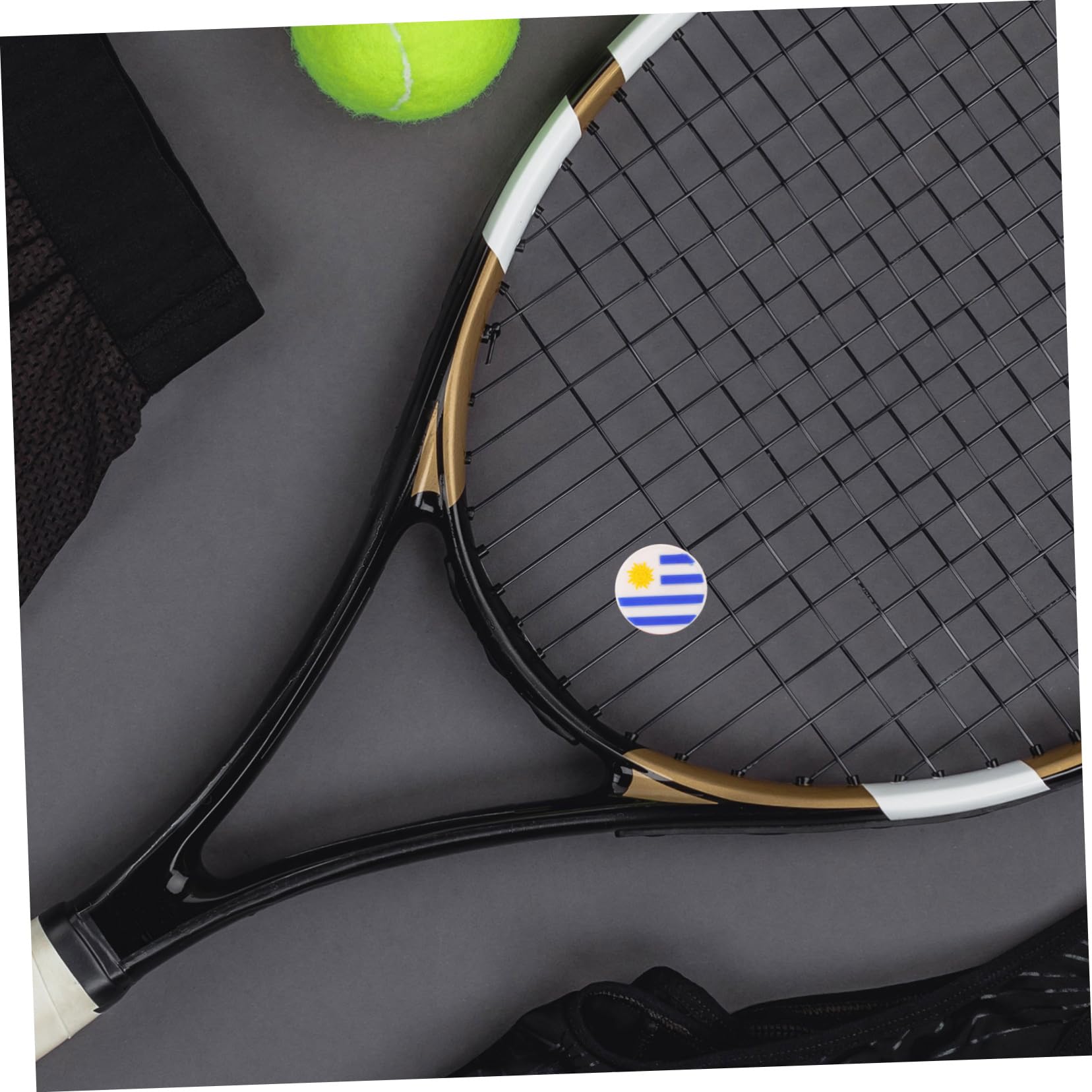 Milisten 5 Sätze Tennis Racket Dämpfer Silikon Stoßdämpfer Mit Uruguayanischem Flaggenmuster Für Tennisschläger Effektive Vibrationsreduzierung Für Tennisspieler 6 Stücke * 5