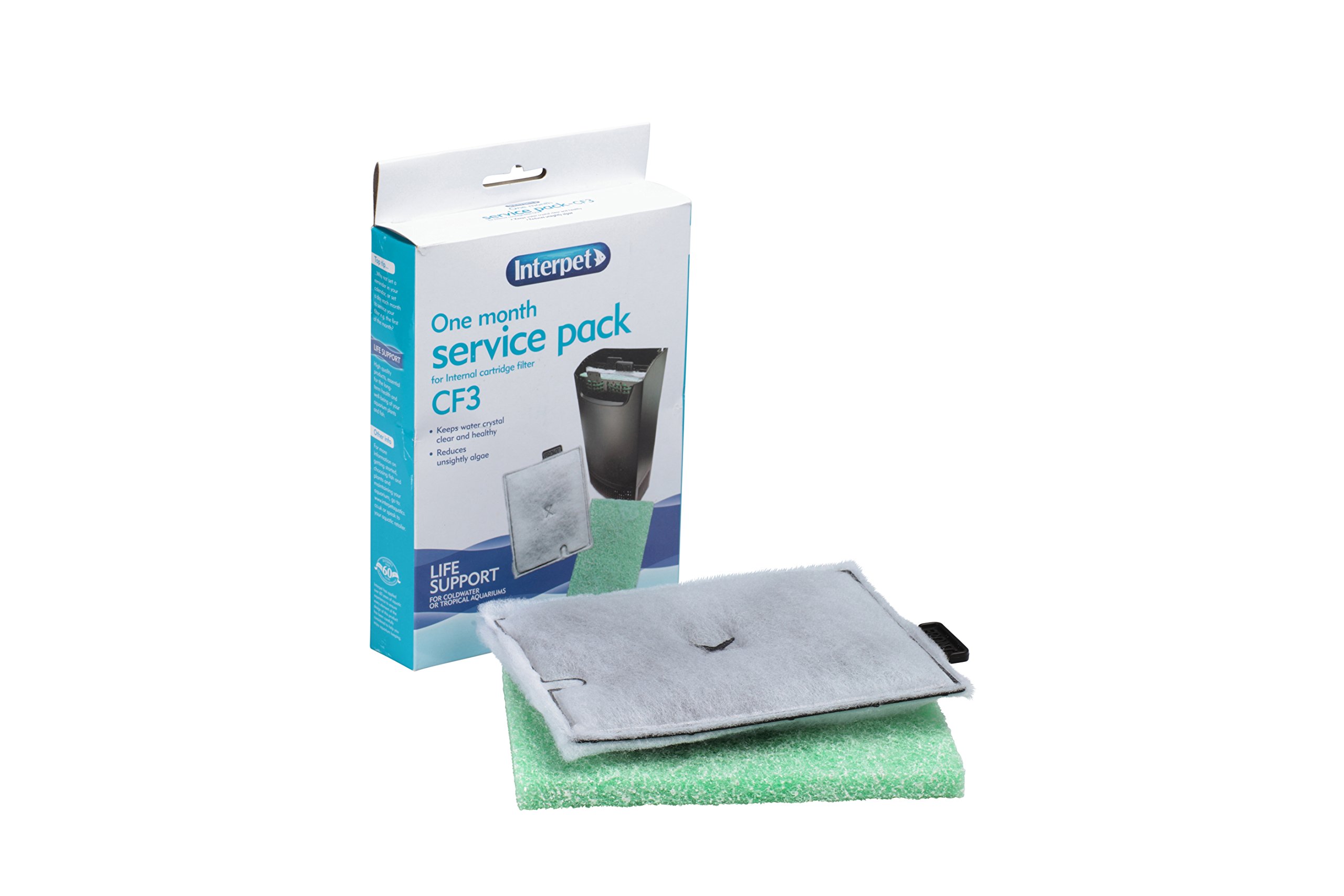 Interpet Filtre à cartouche interne pour réservoir de poissons d'aquarium, CF3, nettoie l'eau, pour aquariums d'eau froide et tropicale 111-160 litres