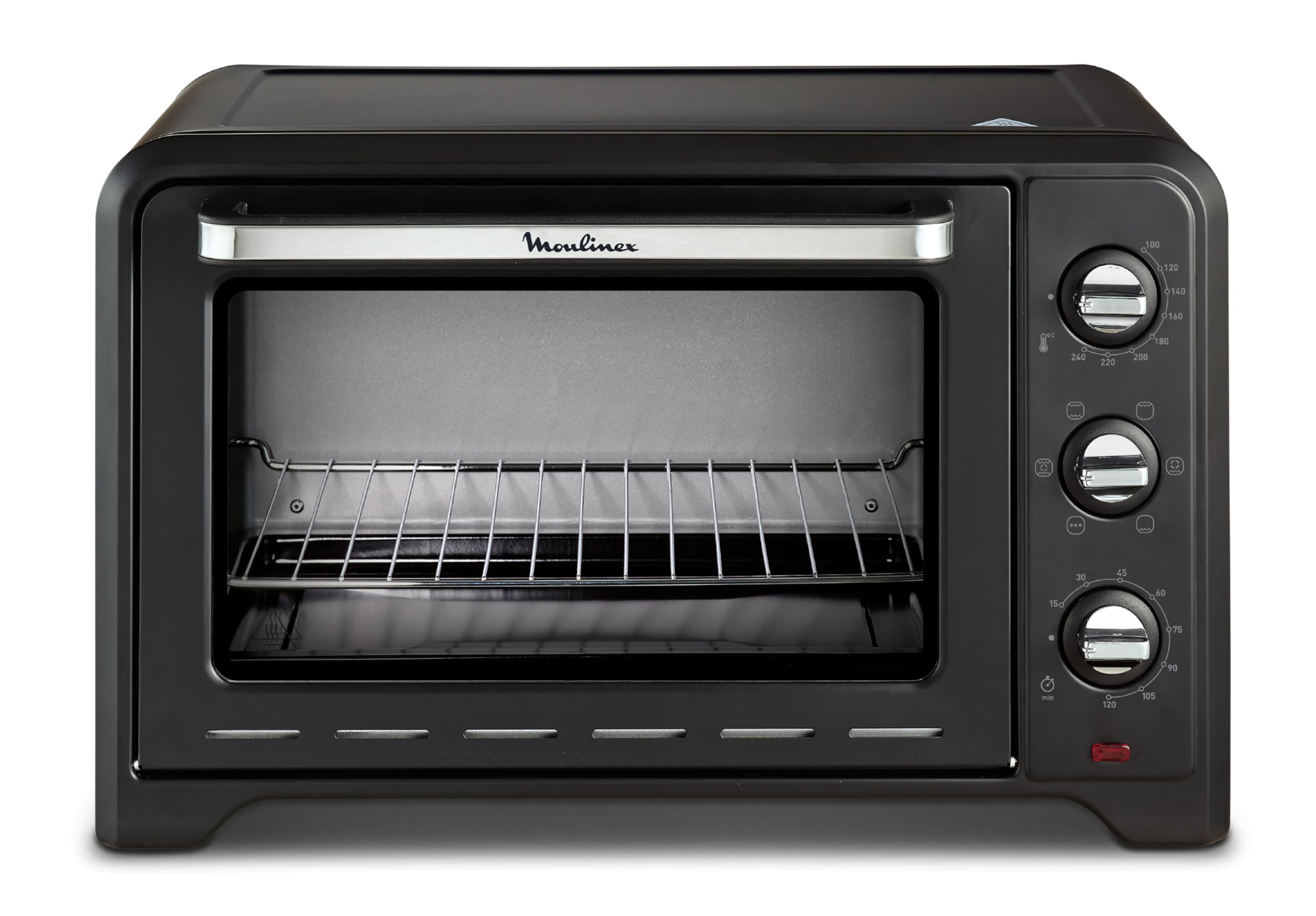 Moulinex Optimo Four électrique 39 L, Chaleur tournante, 6 modes de cuisson, Grille réversible, Pizza, Pain, Tartes, Gâteaux, Pâtisserie, 2000 W, Thermostat 240°, Mode décongélation OX487810
