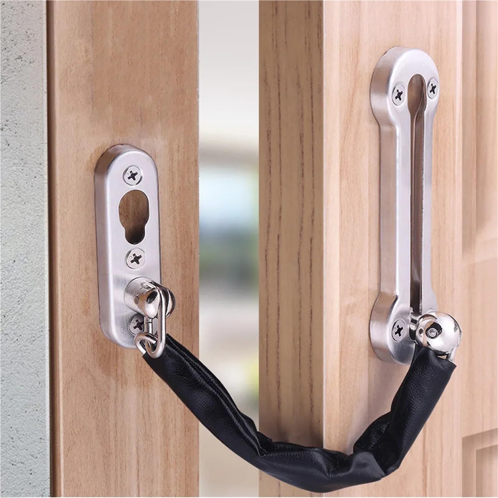 Sécurité De Serrure De Porte En Acier Inoxydable Argenté