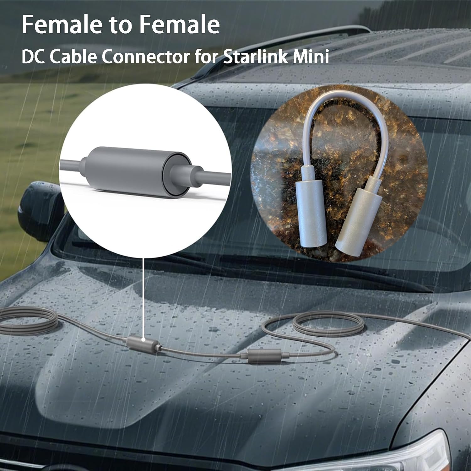 Wall Socket Pass Through Kit for Starlink Mini, RV Waterproof DC 5.5 x 2.1 Female Power Connector Outlet, Starlink Mini Accessories Perfect for RV Campervan, Caravan, Motorhome, Battery Box image 3