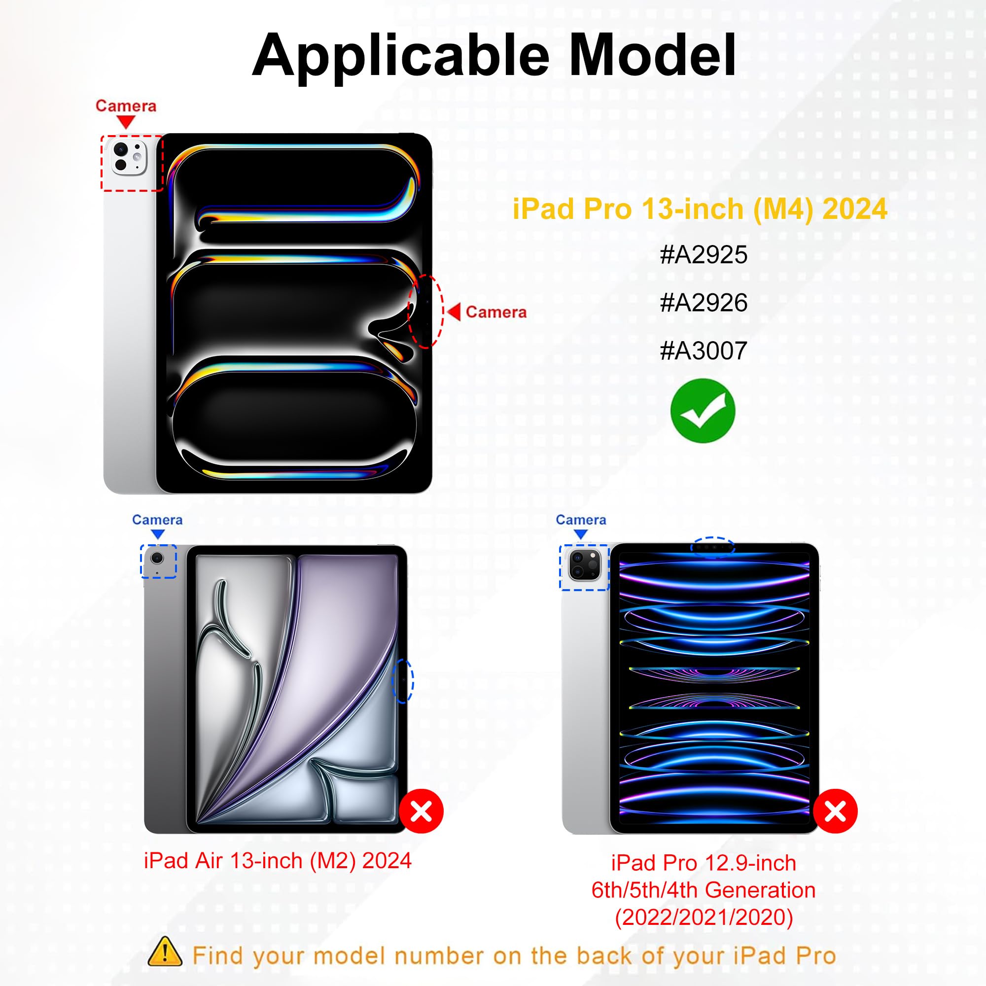 FARYODI Keyboard Case for iPad Pro 13 Inch (M4, 2024), 360° Rotatable Slim Cover, Bluetooth Keyboard with Multi-Touch Trackpad, Pencil Holder, 7-Colors Backlit for iPad Pro 13 Inch, Rose Gold