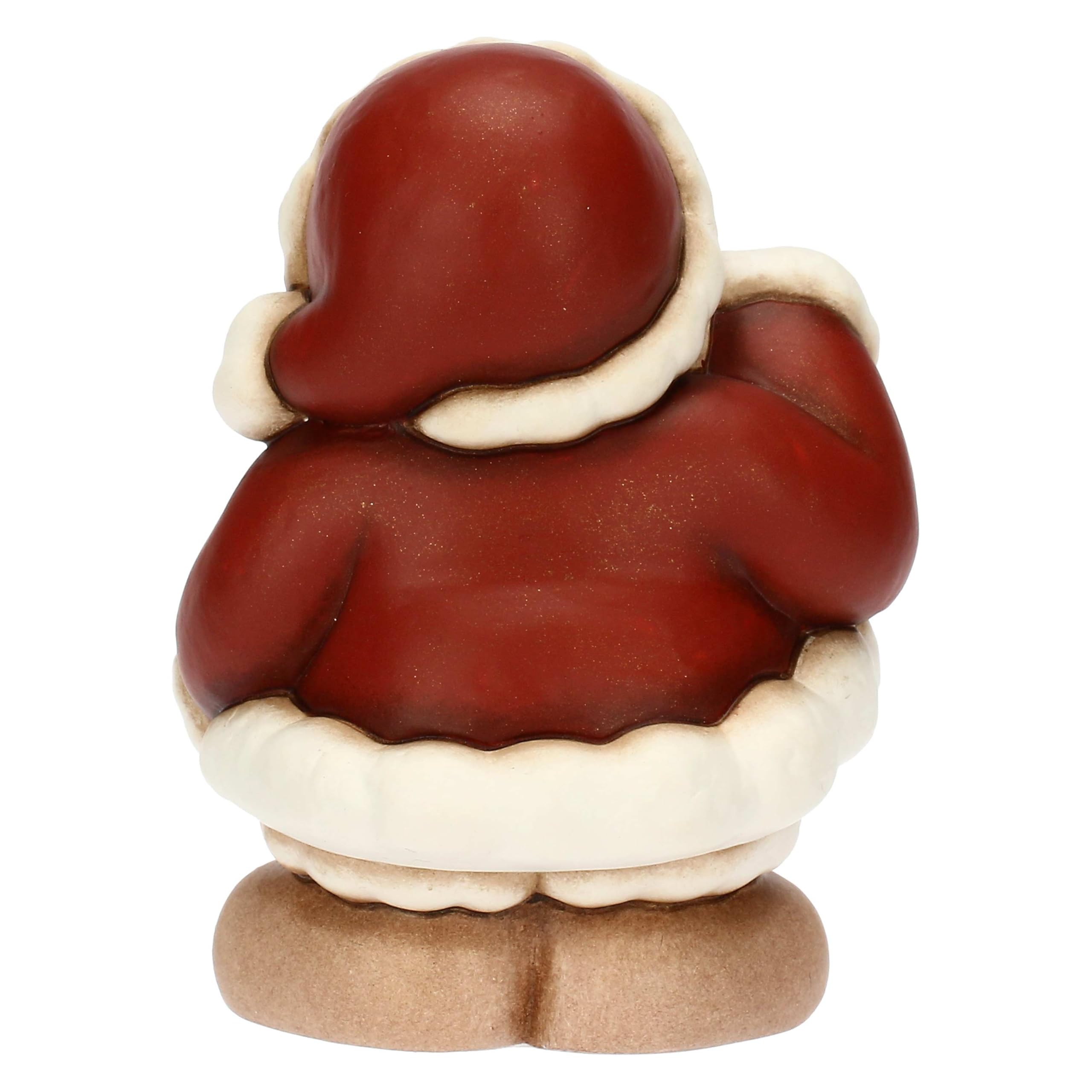 THUN - Babbo Natale con lanterna in ceramica, piccolo - Thunland - 7x6x9,5 cm
