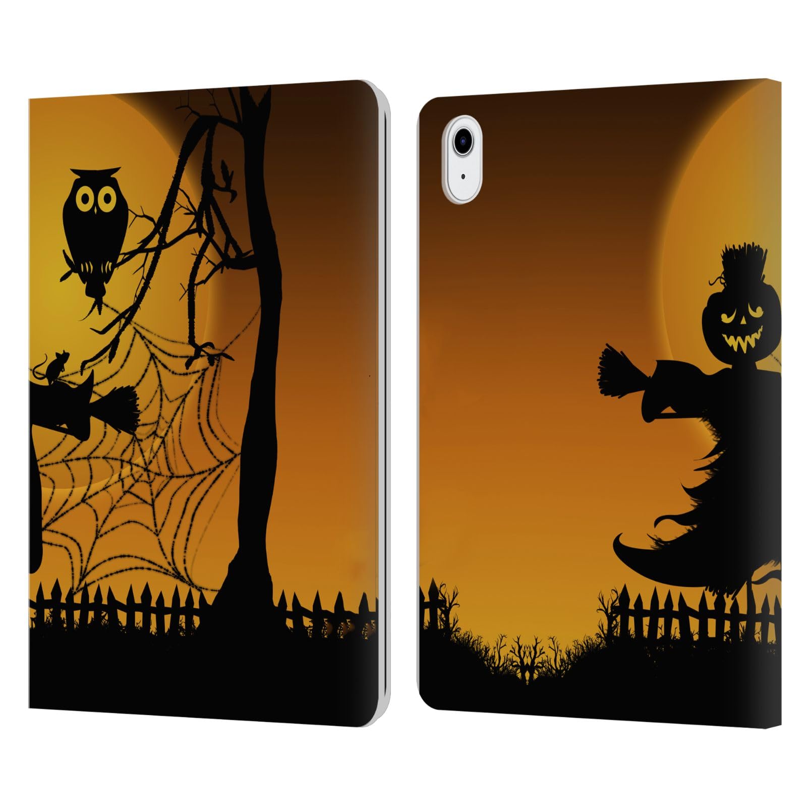Funda de cuero compatible con Apple iPad Air 2022 Simone Gatterwe Halloween 7