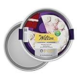 Wilton Aluminum 2-Piece Round Cake Pan Set, Durable Anodized Bakeware for Tiered & Layered Cakes, Even Heating, Rust-Resistant, Professional Cake Baking Pans, 9 x 2 in, Packaging May Vary