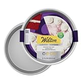Wilton Aluminum 2-Piece Round Cake Pan Set&comma; Durable Anodized Bakeware for Tiered & Layered Cakes&comma; Even Heating&comma; Rust-Resistant&comma; Professional Cake Baking Pans&comma; 9 x 2 in&comma; Packaging May Vary