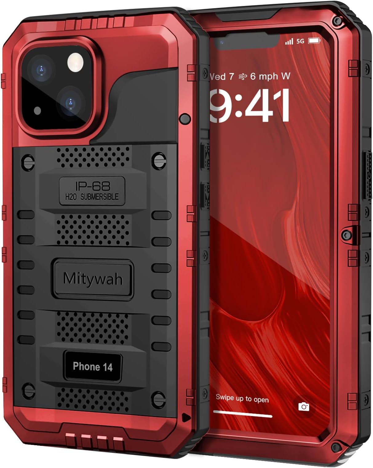 POCOOA Compatible With IPhone 14/13 Case – Rugged Full-Body Protective Cover For Boys Kids Men Dual Layer Shockproof Bumper, Heavy-Duty Phone Case - Baseball Basketball Rugby Football Sports 119