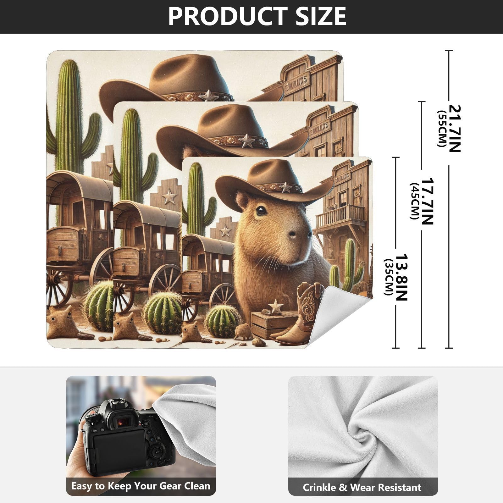 Joko Ivery Capybara Cowboy Hat Self-adhesive Cloth 17.7