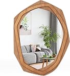 Tangkula 28" x 30" Irregular Wall Mirror, Metal Frame Asymmetrical Mirror with Expansion Screws, Decorative Vanity Mirror for Entryway, Dining Room, Bathroom, Living Room