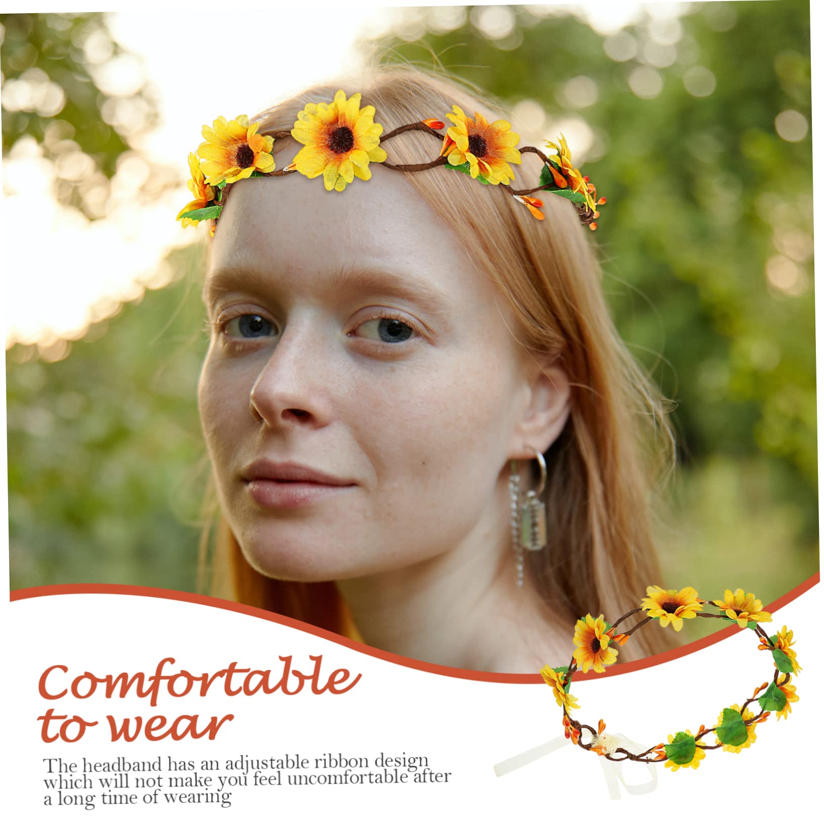 SOIMISS 10stücke Sonnenblumen-haarband Verstellbare Blumenkrone Für Damen Boho-stil Haarschmuck Für Hochzeiten Partys Und Fotoshootings Dekoration Für Besondere Anlässe