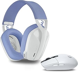 Logitech G305 LIGHTSPEED Wireless Gaming Mouse + 1 of Logitech G435 LIGHTSPEED & Bluetooth Wireless Gaming Headset, White
