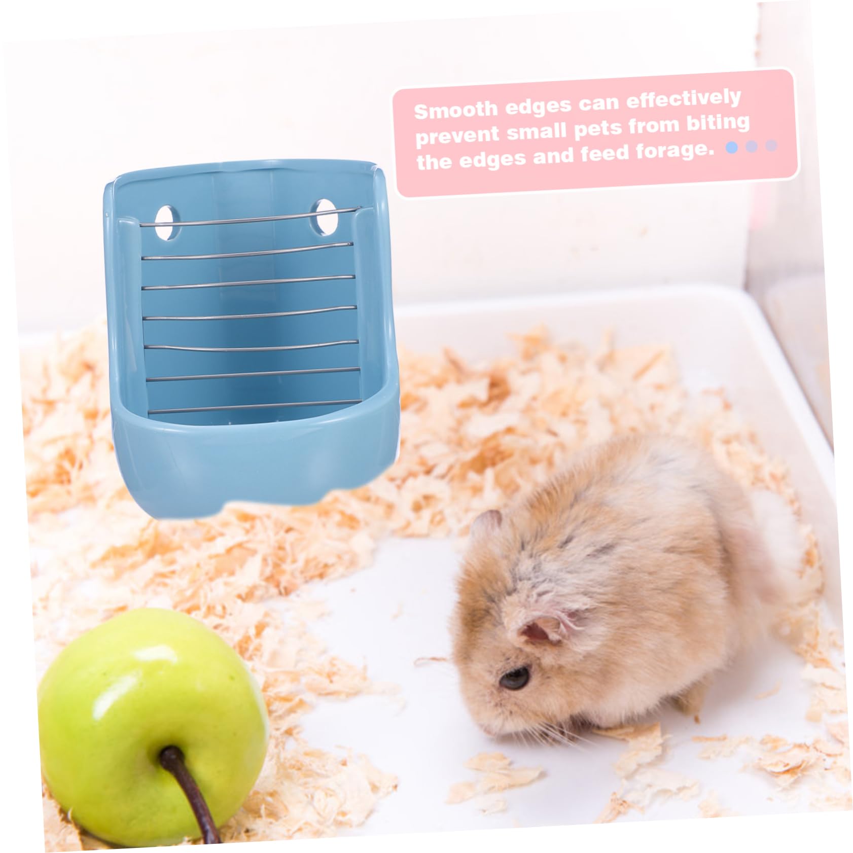 POPETPOP Comedero de Heno Desmontable para Chinchillas y Cobayas, de Cerámica, Soporte para Jaula