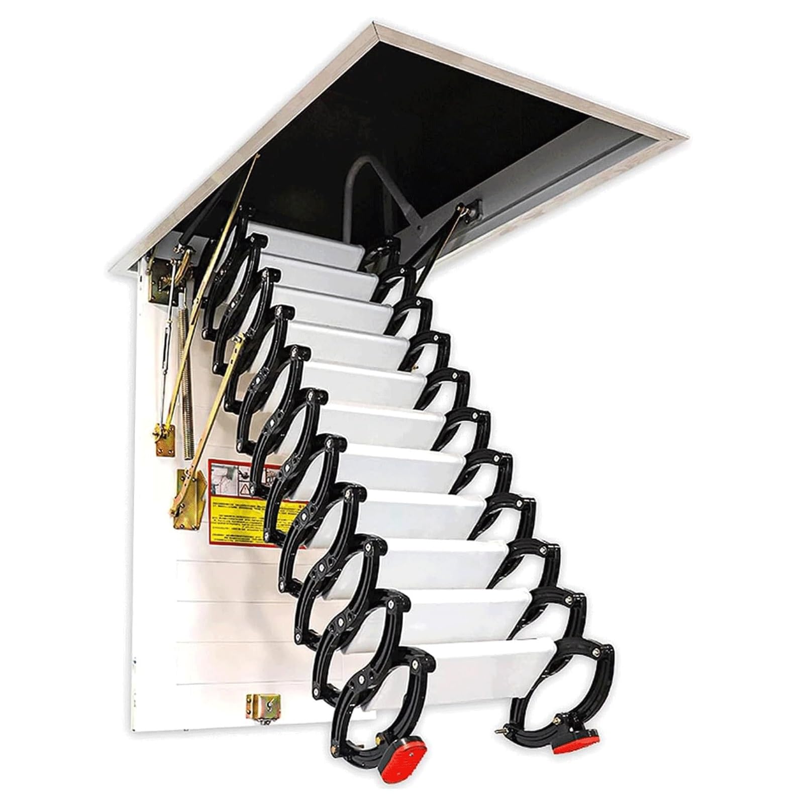 MUYRJLZX Electric Attic Stair Pull Down Attic Ladder Carbon Steel Attic Ceiling Ladder Folding Loft Ladder Retractable Attic Ladder Non-Slip Practical(70 * 100cm)