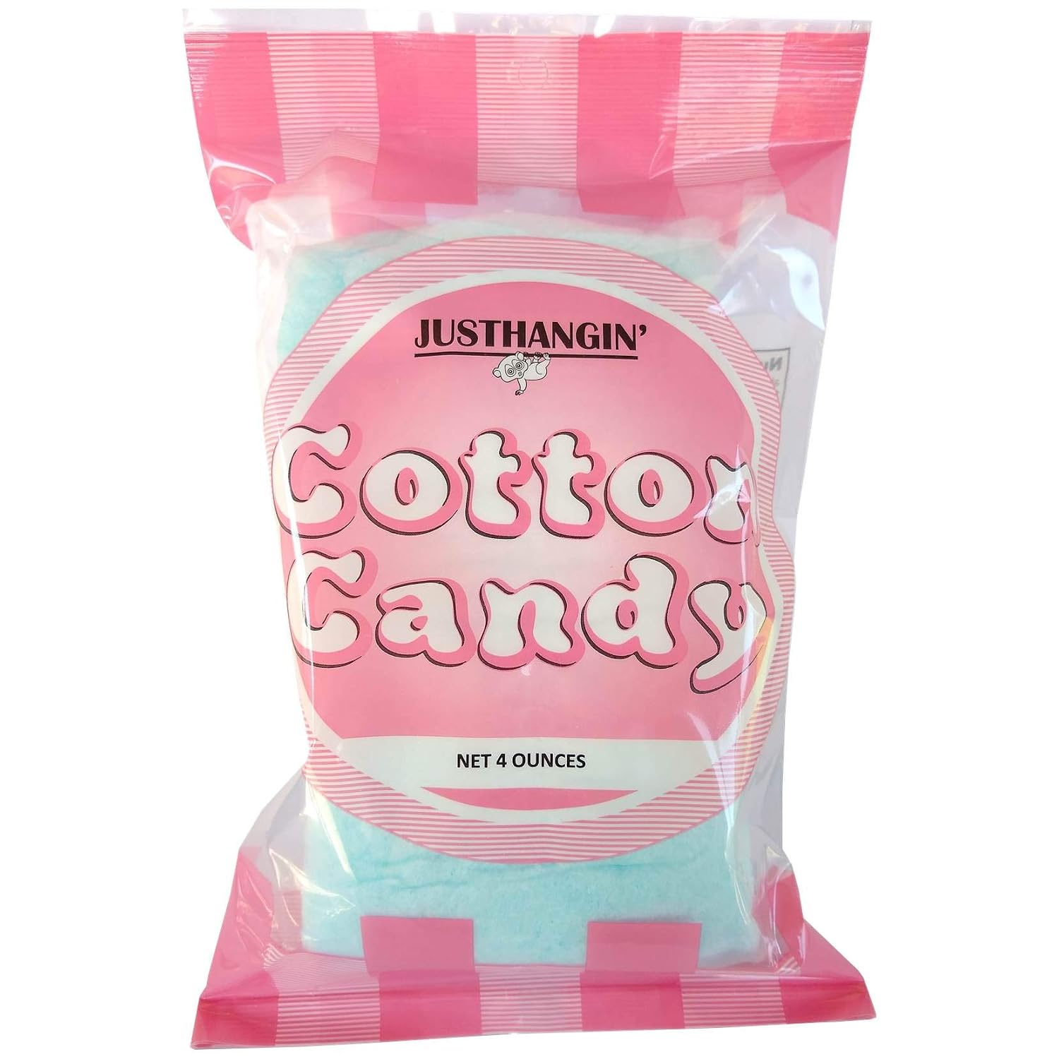 JUSTHANGIN' Cotton Candy Gourmet Blueberry Flavored Blue Color 4 oz Bag