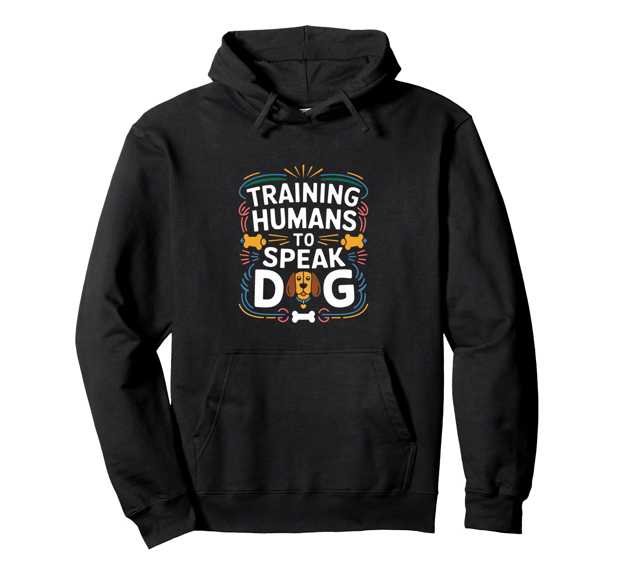 Dog Training Pullover Hoodie, Black, S