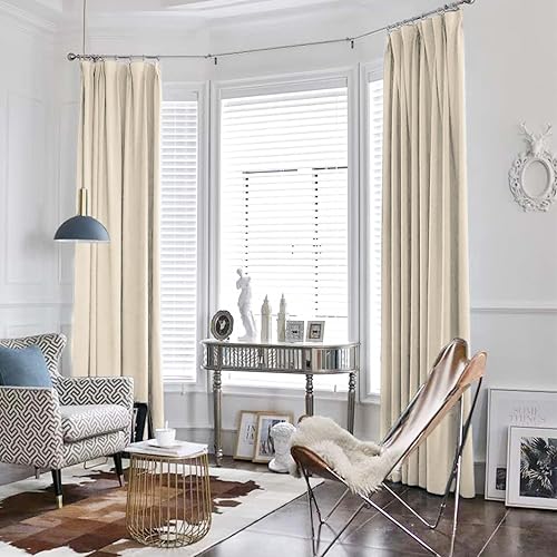 Miniatura 2 de jinchan - Cortina extralarga y elegante de terciopelo que filtra la luz, para dormitorio y sala de estar, cortinas de privacidad a la moda,