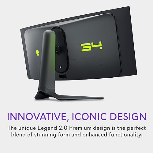 Miniatura 5 de Alienware AW3423DWF - Monitor curvo QD-OLED para juegos, 34 pulgadas, Quantum Dot OLED 0.1Ms 165Hz 219, pantalla curvada, 99.3% DCI-P3, VESA