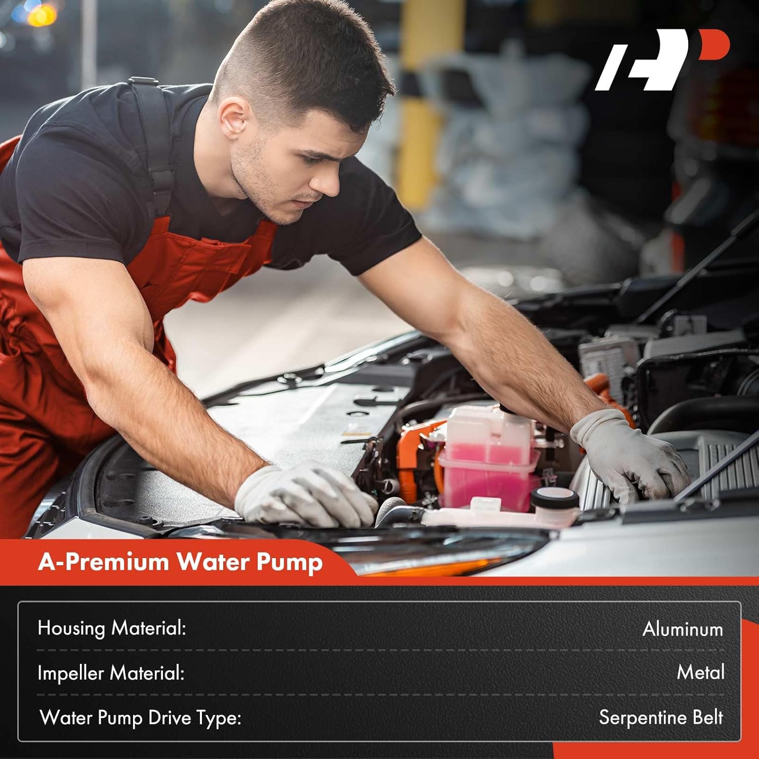 A-Premium Engine Water Pump with Gasket Compatible with Nissan Sentra 1991-2000, NX 1991-1993, 200SX 1995-1998, 1.6L, Replace# 2101088R00