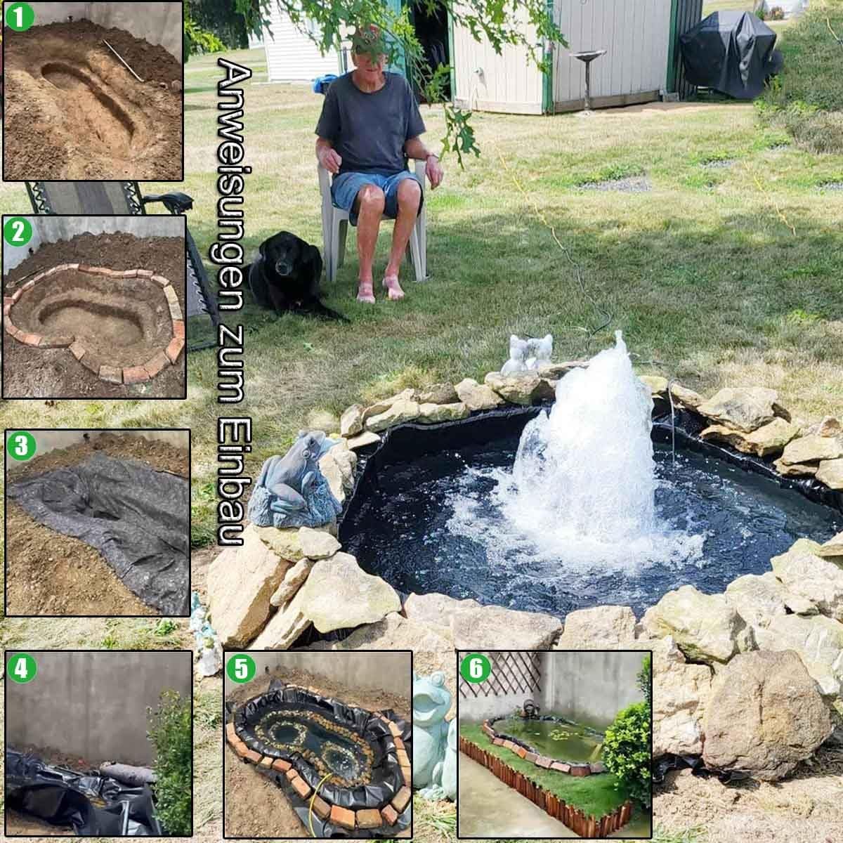 Teichfolie HDPE 0.12mm - Wasserdichte Teichplane Für Gartenteich & Koi-Teiche - 1.0x2.0m