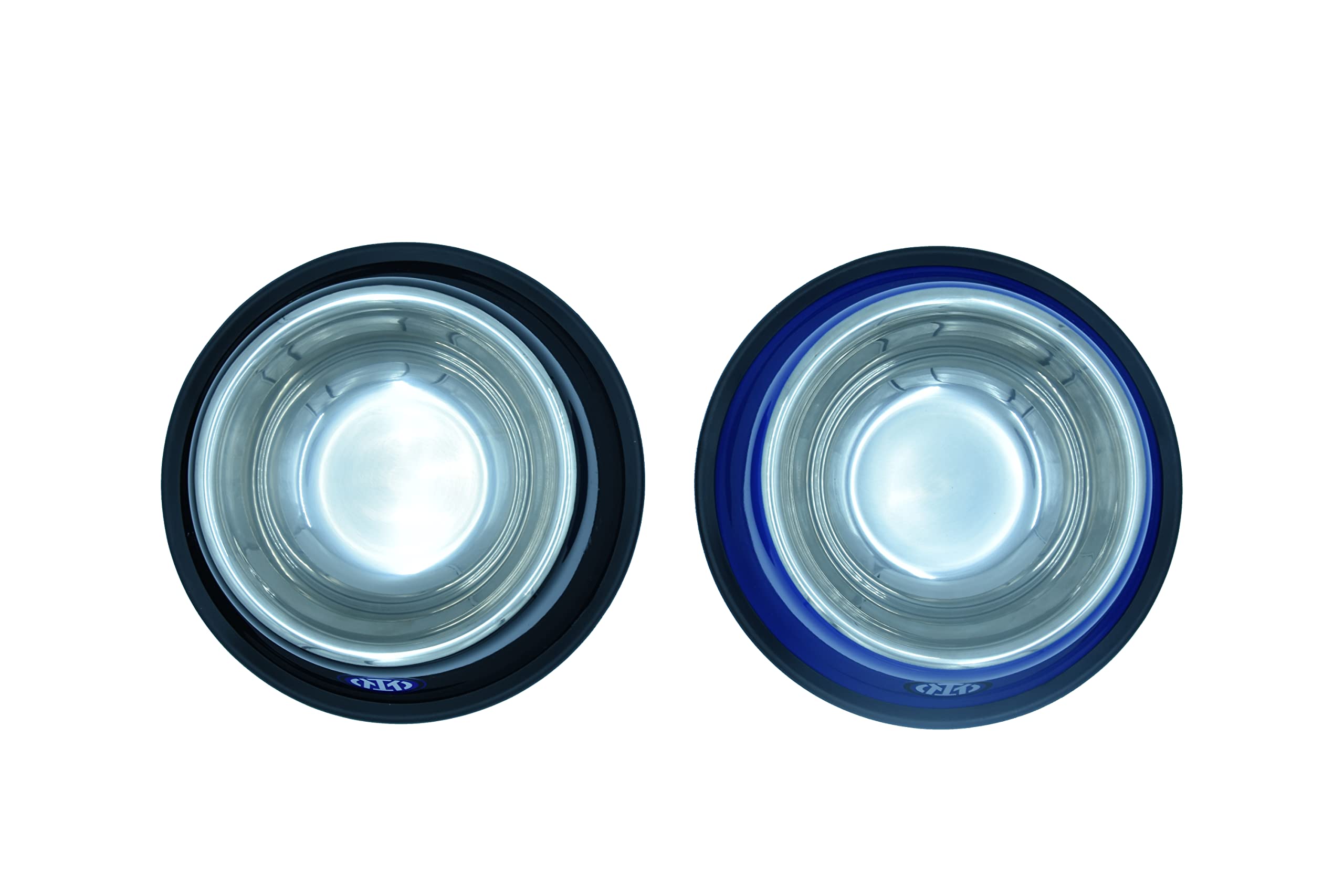 Inter PETBOWLSET18INTER Set ciotole cane/gatto, Prodotto Ufficiale, 18 cm (dia), Nero