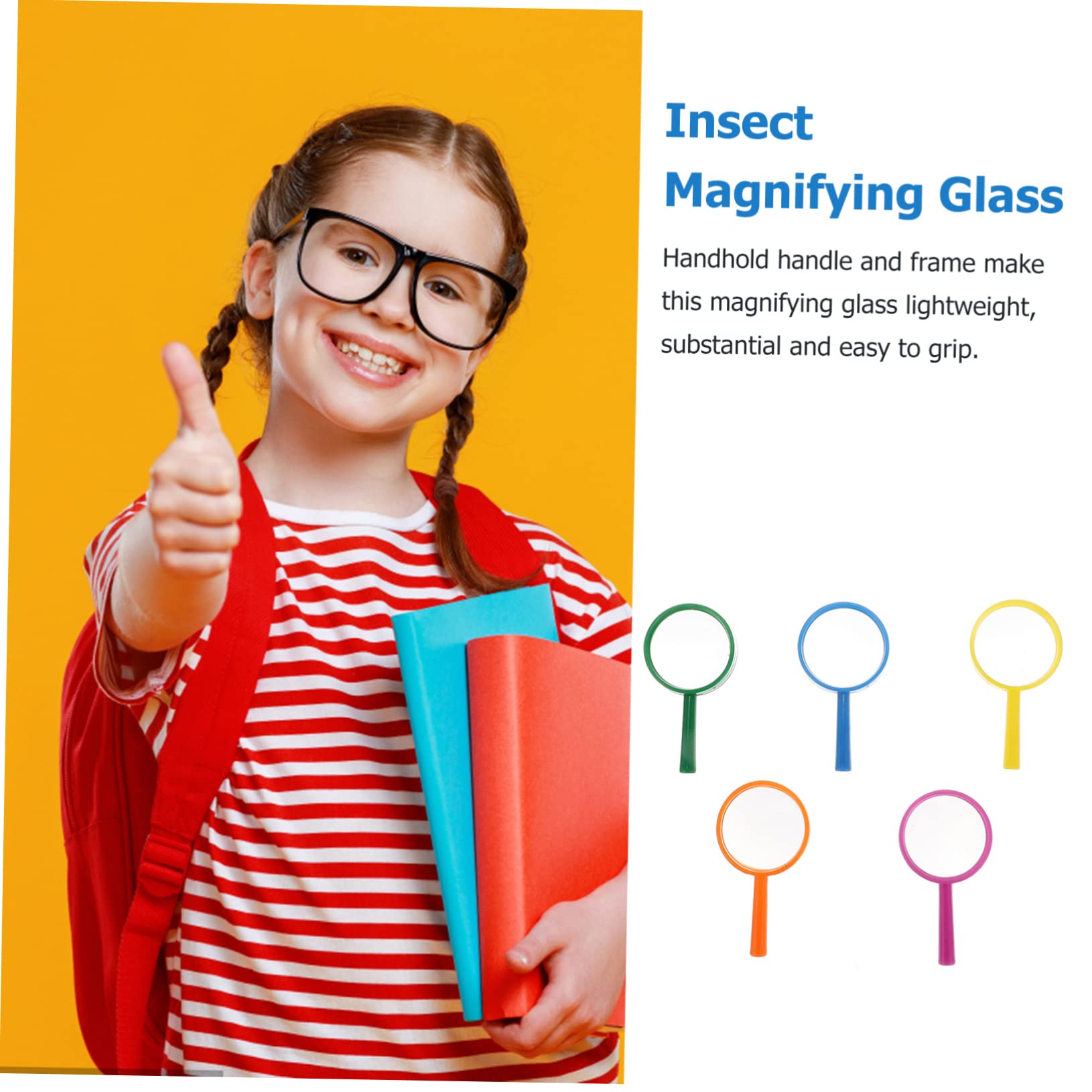 SHERCHPRY 15pcs Handheld Magnifying Glass for Seniors Lightweight Reading Magnifier for Exploring Plants and Hobbies Portable Design