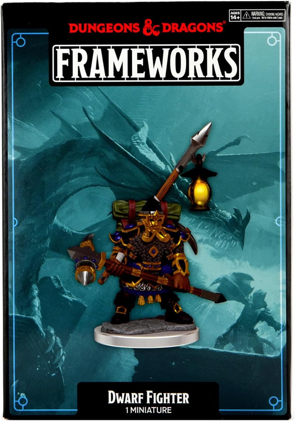 WizKids D&D Frameworks: Dwarf Fighter Male - Unpainted and Unassembled