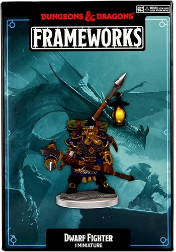 D&D Frameworks: Dwarf Fighter Male - Sin pintar y sin ensamblar