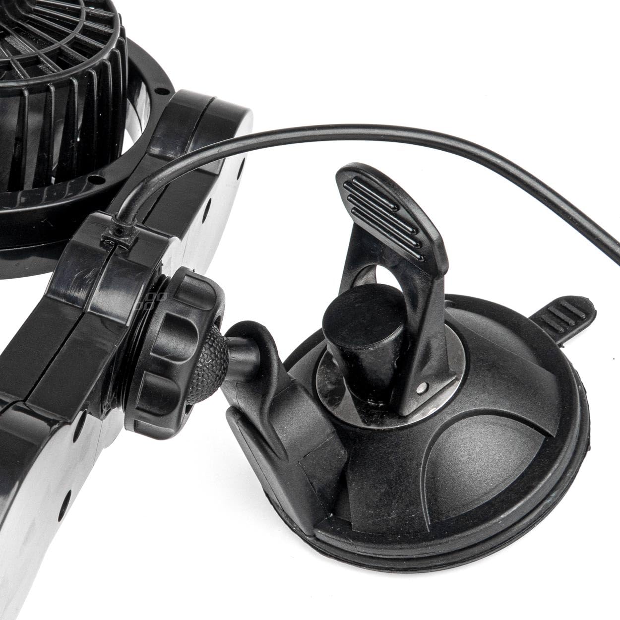 AMIO Double Ventilateur 12V Diamètre 10cm Chacun Orientable sur Ventouse