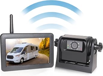 EWAY Wireless WiFi Magnetic Hitch Backup Camera 1080P HD Rechargeable Battery Powered No Wiring Rear View Reverse Monitoring Camera for Car Truck Pickup RV Camper 5th Wheel Horse Trailer Boat Trailer