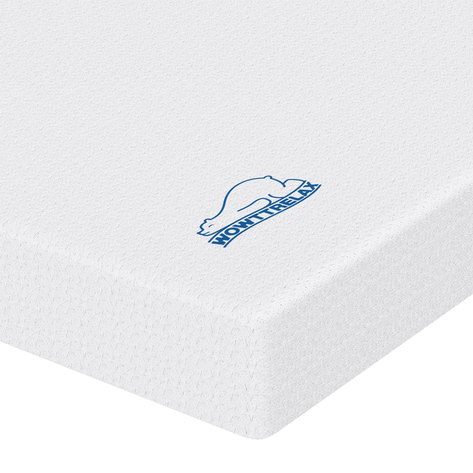 Wowttrelax Surmatelas 140 x 200, Surmatelas à Gel Mémoire de Forme, sur-Matelas pour Adulte Épaisseur 6 cm, Housse Amovible et Lavable, Hypoallergénique, Soutien Optimal (140x200x6cm) | Housse de matelas amovible douce au toucher, norme de qualité alleman
