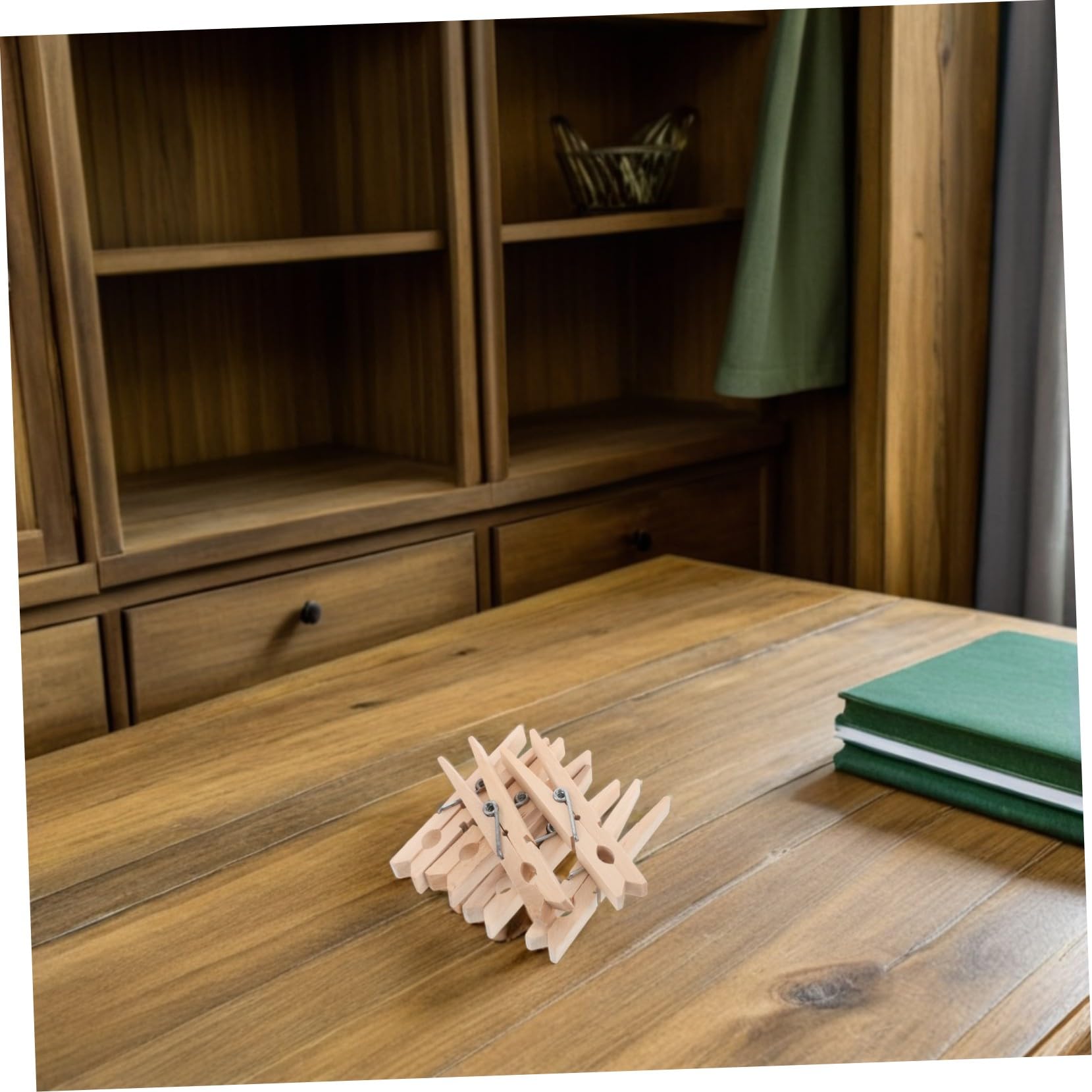 SOLUSTRE 150 Piezas Unidades Pinzas de Madera Mini para Ropa Resistentes al Viento Clips Versátiles para Colgar Calcetines Fotos y Prendas Delicadas Multiusos para Lavandería y Manualidades