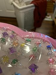 PASEMM 36pcs Little Girl Rhinestone Gem Rings,Adjustable,Random Color Style Diamond Kids Play Rings In Box,Pretend Play And Dress Up Rings For 4-12 Year Old Girl Birthday Gifts, 3 4 5 6 7 - View #11