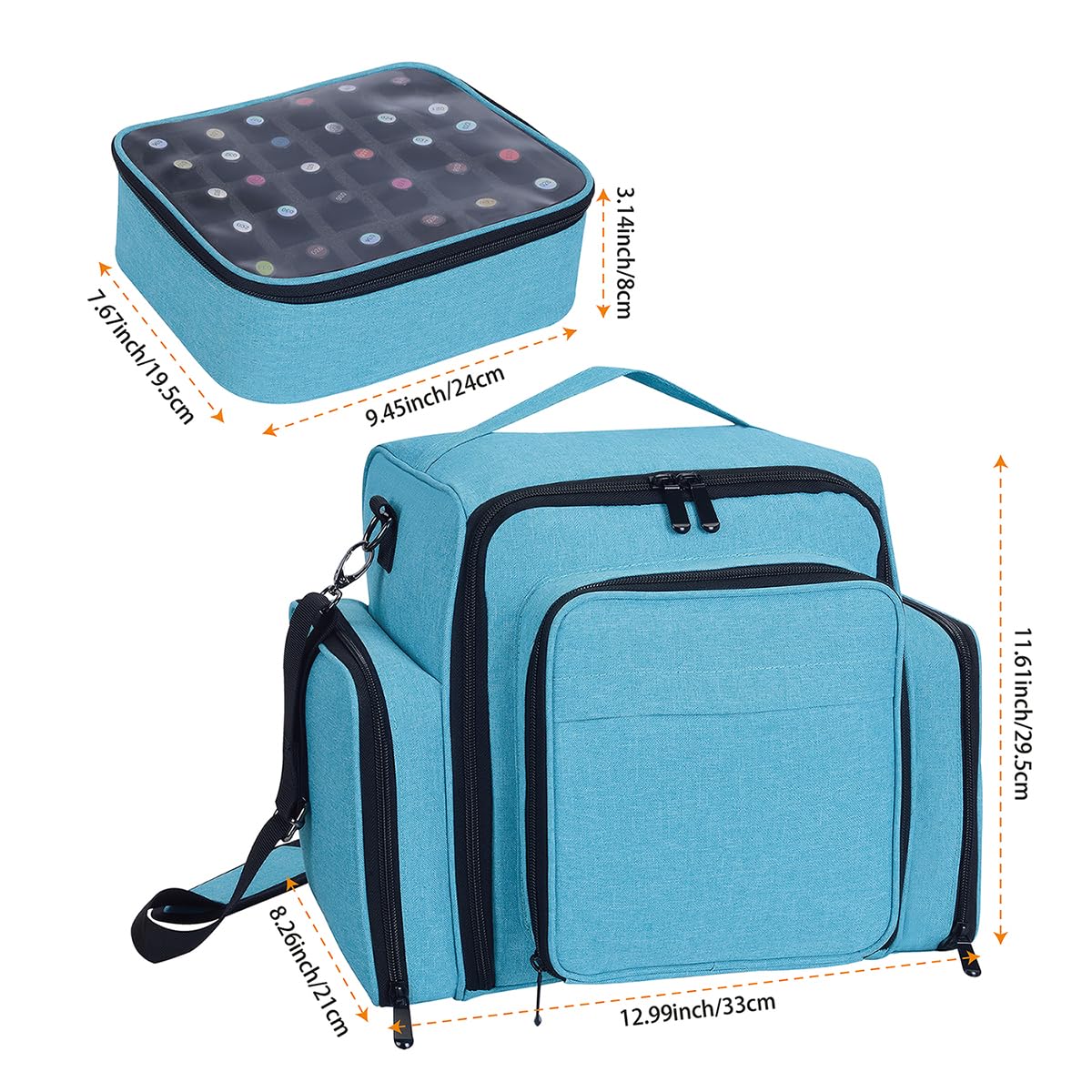 Nail Polish Organizer Case with Detachable Storage Bags