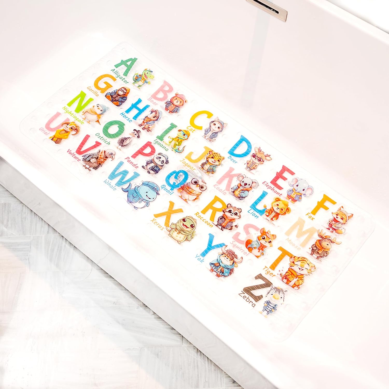 Cartoon Tub Mat, Bathtub Mat Non Slip, Bath Mat for Kids & Toddlers, BabyFriendly