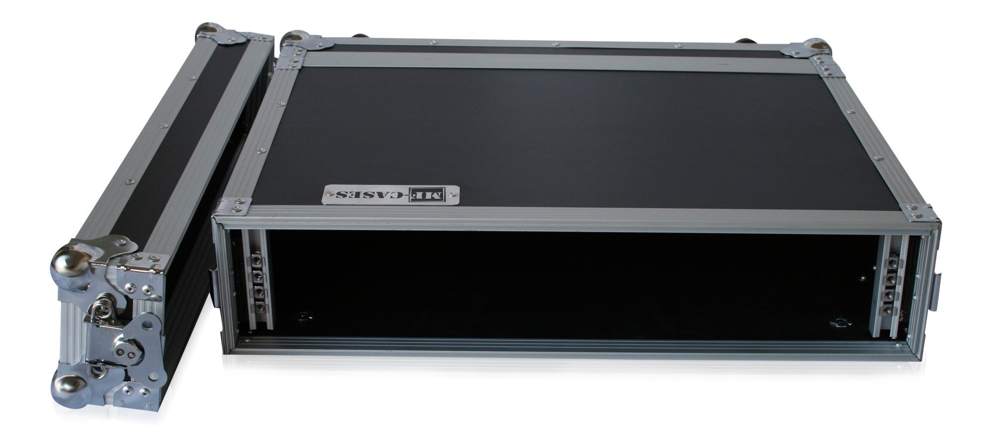 Effektrack 2HE Flightcase – 35 Cm Tief Mit Butterfly-Verschlüssen, Für 19" Geräte