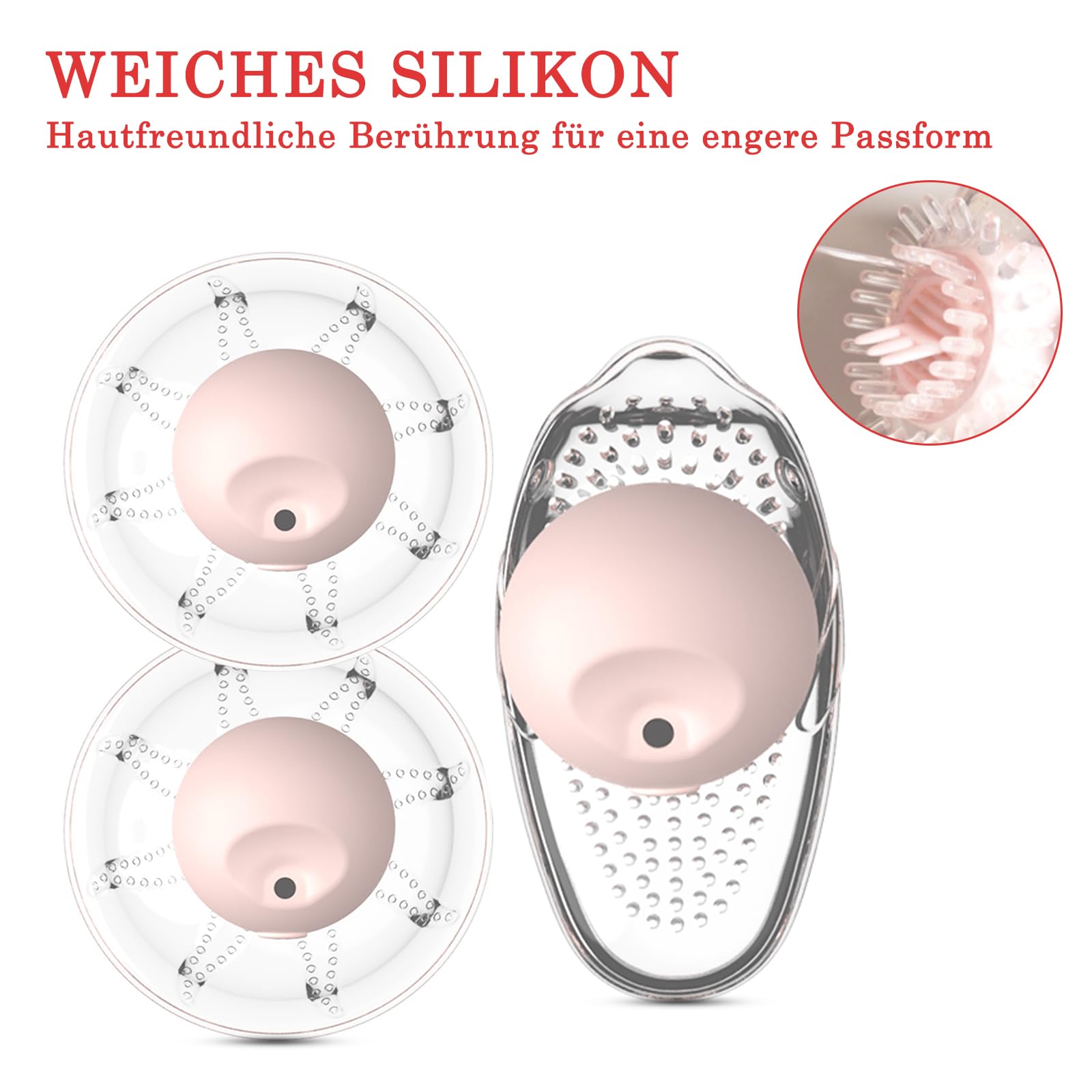 BDSMYEE Suceurs Mamelons Vibromasseur avec Ventouse clitoridienne Vibromasseurs, Jouet sexuel transparent et visible Clitoris Sucker, Tétons Stimulation sexuels pour Femmes Couples