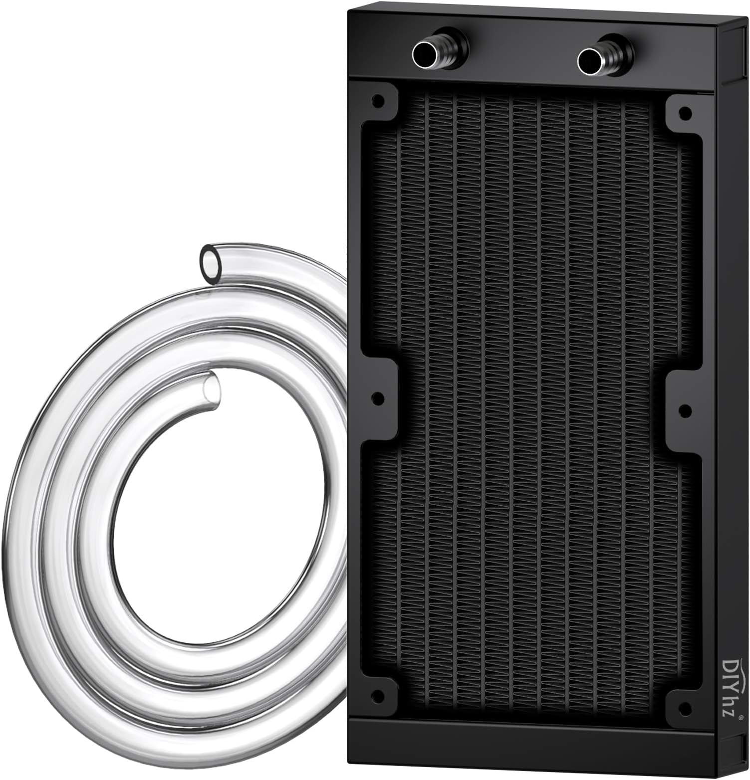 12 Pipe Aluminum 240mm CPU PC Water Cooling Radiator, 120mm Fanless, DC12V Black