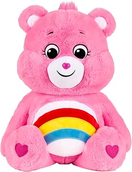 Care Bears | Cheer Bear 60cm Jumbo Plush | Collectable Cute Plush Toy, Giant Teddy Bear, Cuddly Toys for Children, Soft Toys for Girls Boys, Big Teddy Suitable for Girls and Boys 4+ | Basic Fun 22066
